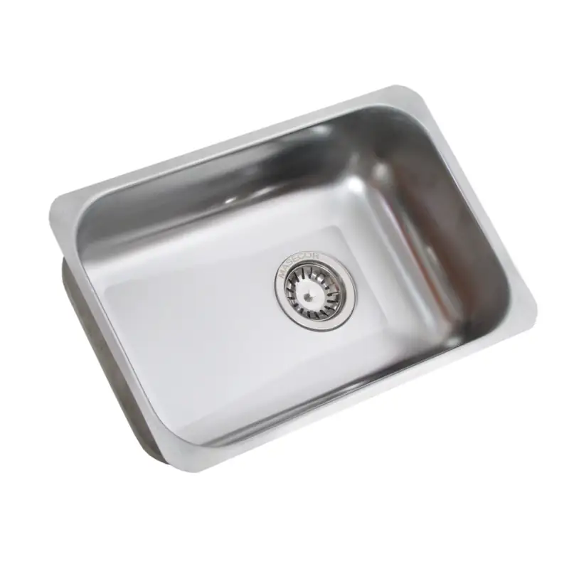 Bacha De Cocina Simple Lavadero M20pc Acero Inoxidable Sopapa Medidas 50*33*15.5 Cm Bajo Mesada Acero Inoxidable Terminacion Mate